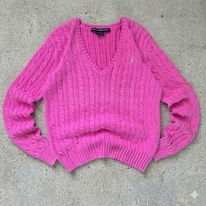 Ralph Lauren V-Neck Pink Sweater